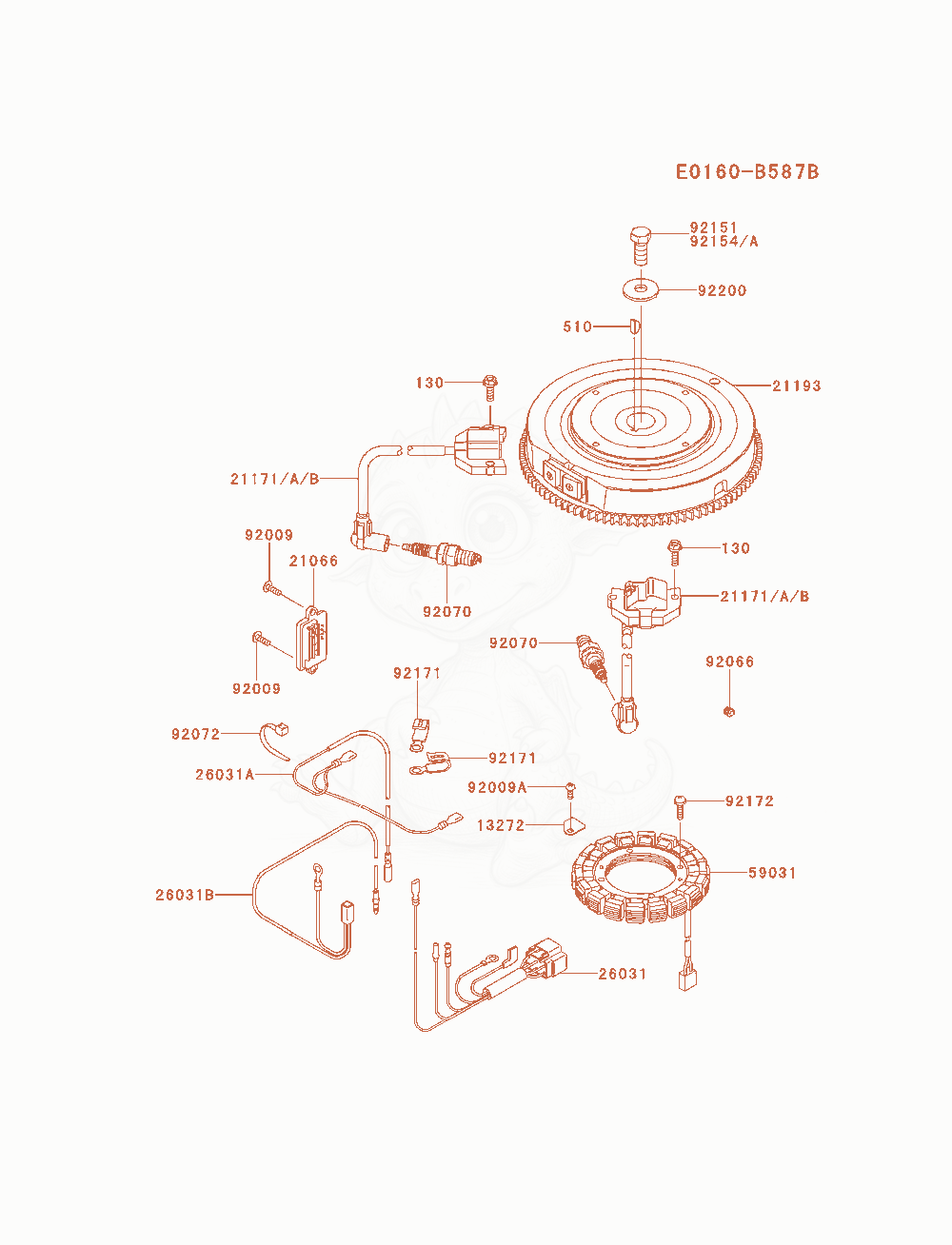 Exploded parts diagram of the Electric-Equipment of a Kawasaki FX651V-CS07 engine, with numbered balloons