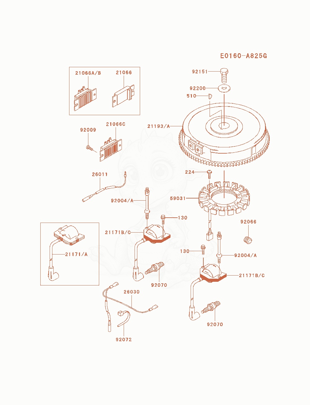 Exploded parts diagram of the Electric-Equipment of a Kawasaki FH680V-AS19 engine, with numbered balloons