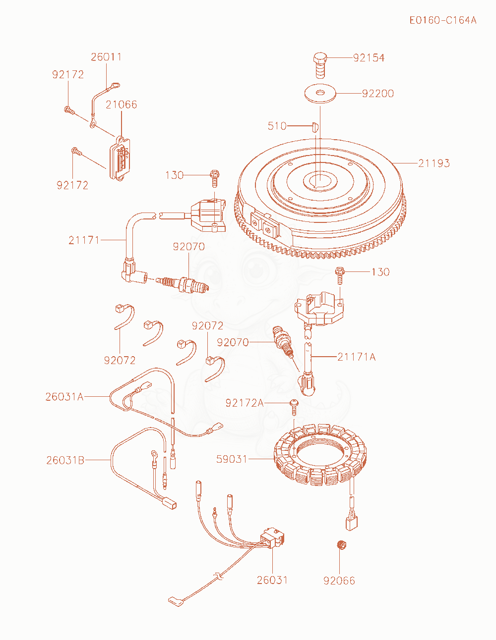 Exploded parts diagram of the Electric-Equipment of a Kawasaki FX850V-AR06 engine, with numbered balloons