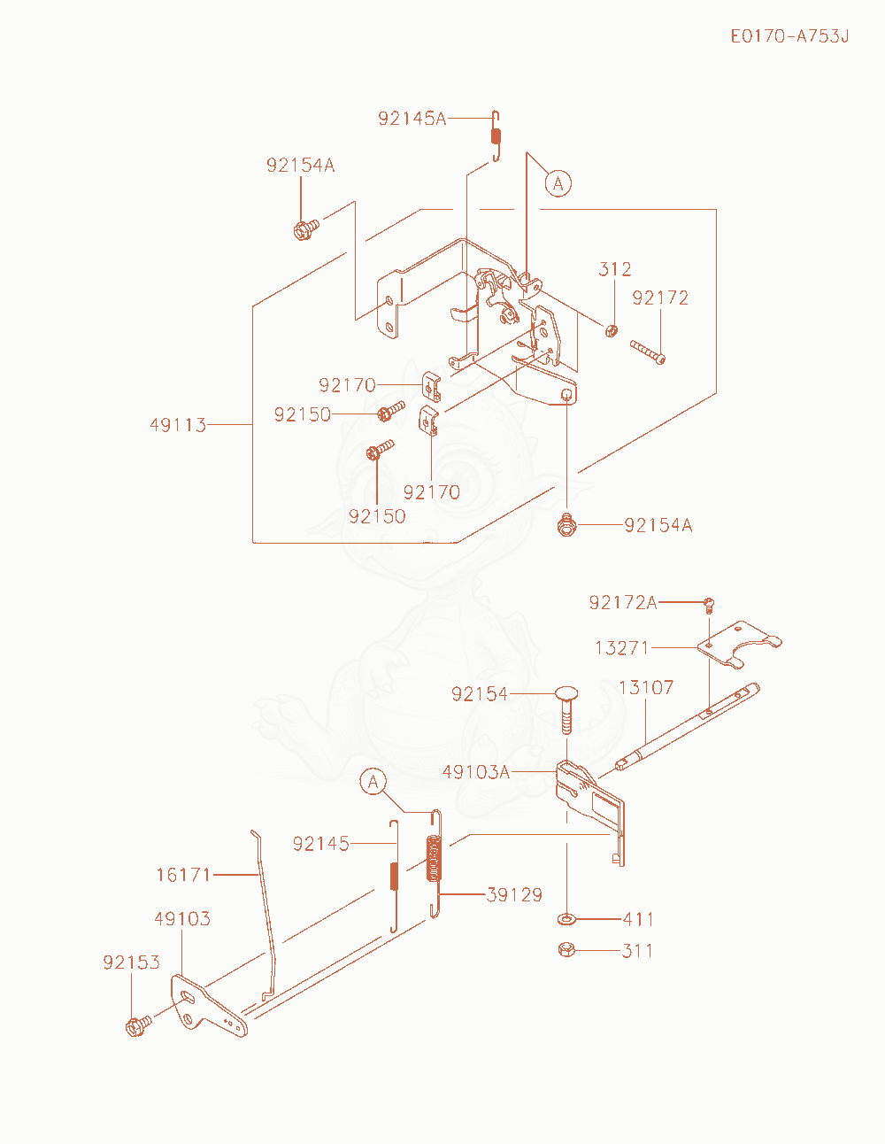 Exploded parts diagram of the Control-Equipment of a Kawasaki FX691V-AR00 engine, with numbered balloons