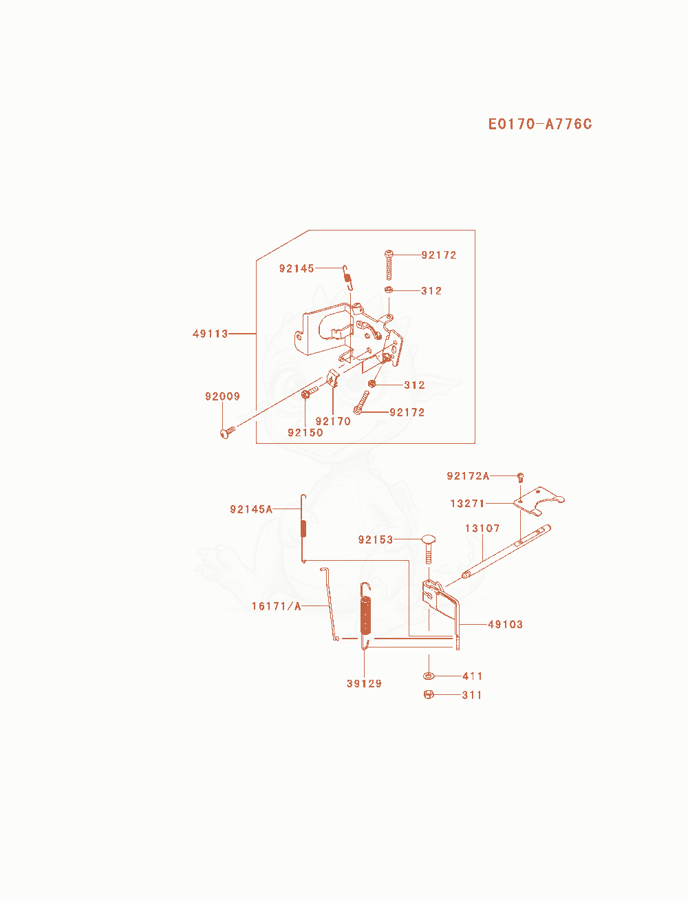 Exploded parts diagram of the Control-Equipment of a Kawasaki FR600V-BS15 engine, with numbered balloons