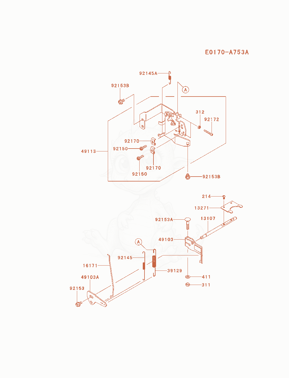 Exploded parts diagram of the Control-Equipment of a Kawasaki FS651V-AS14 engine, with numbered balloons