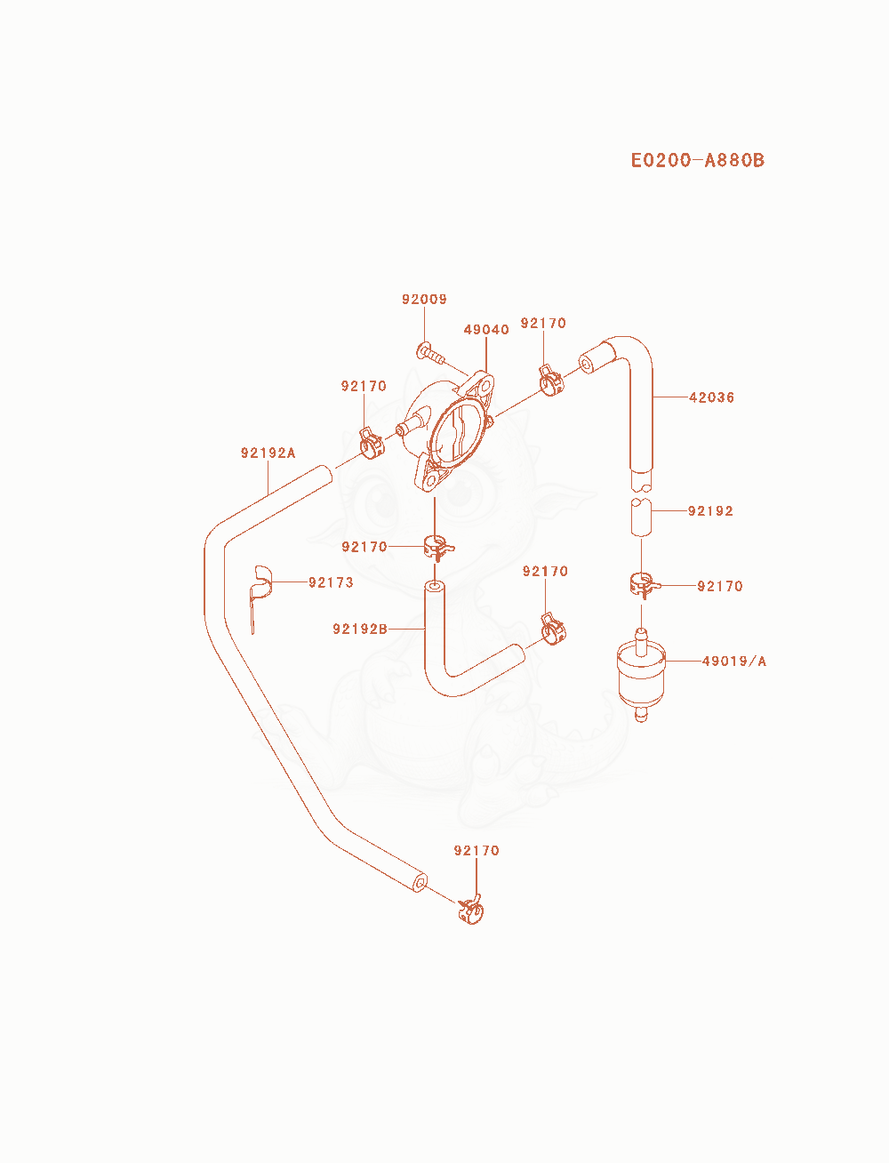 Exploded parts diagram of the Fuel-Tank / Fuel-Valve of a Kawasaki FR651V-AS31 engine, with numbered balloons