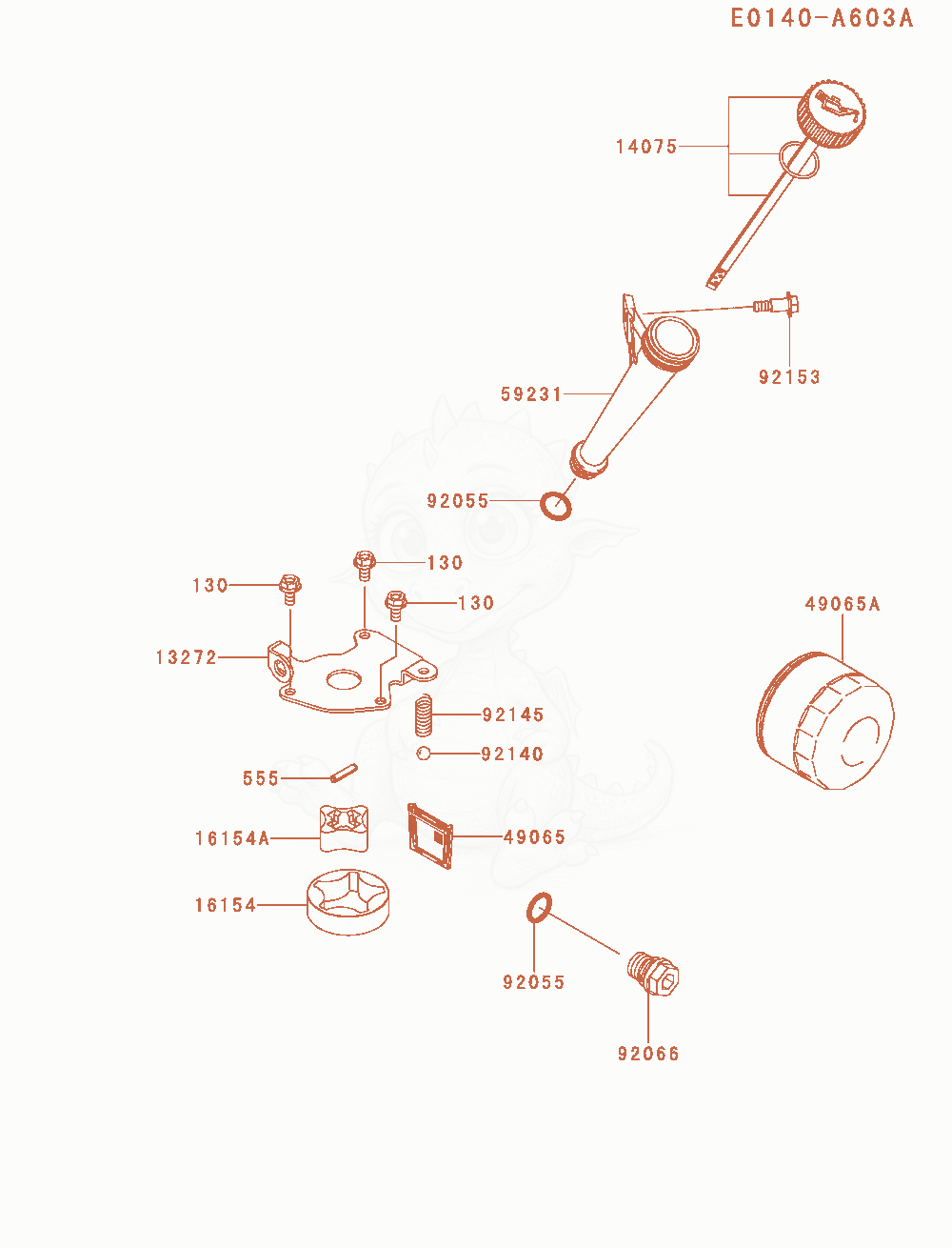 Exploded parts diagram of the Lubrication-Equipment of a Kawasaki FS651V-AS02 engine, with numbered balloons