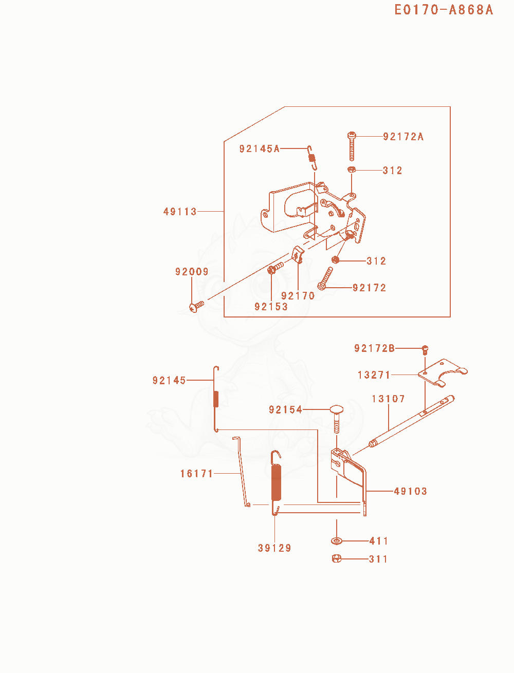 Exploded parts diagram of the Control-Equipment of a Kawasaki FR600V-AS11 engine, with numbered balloons