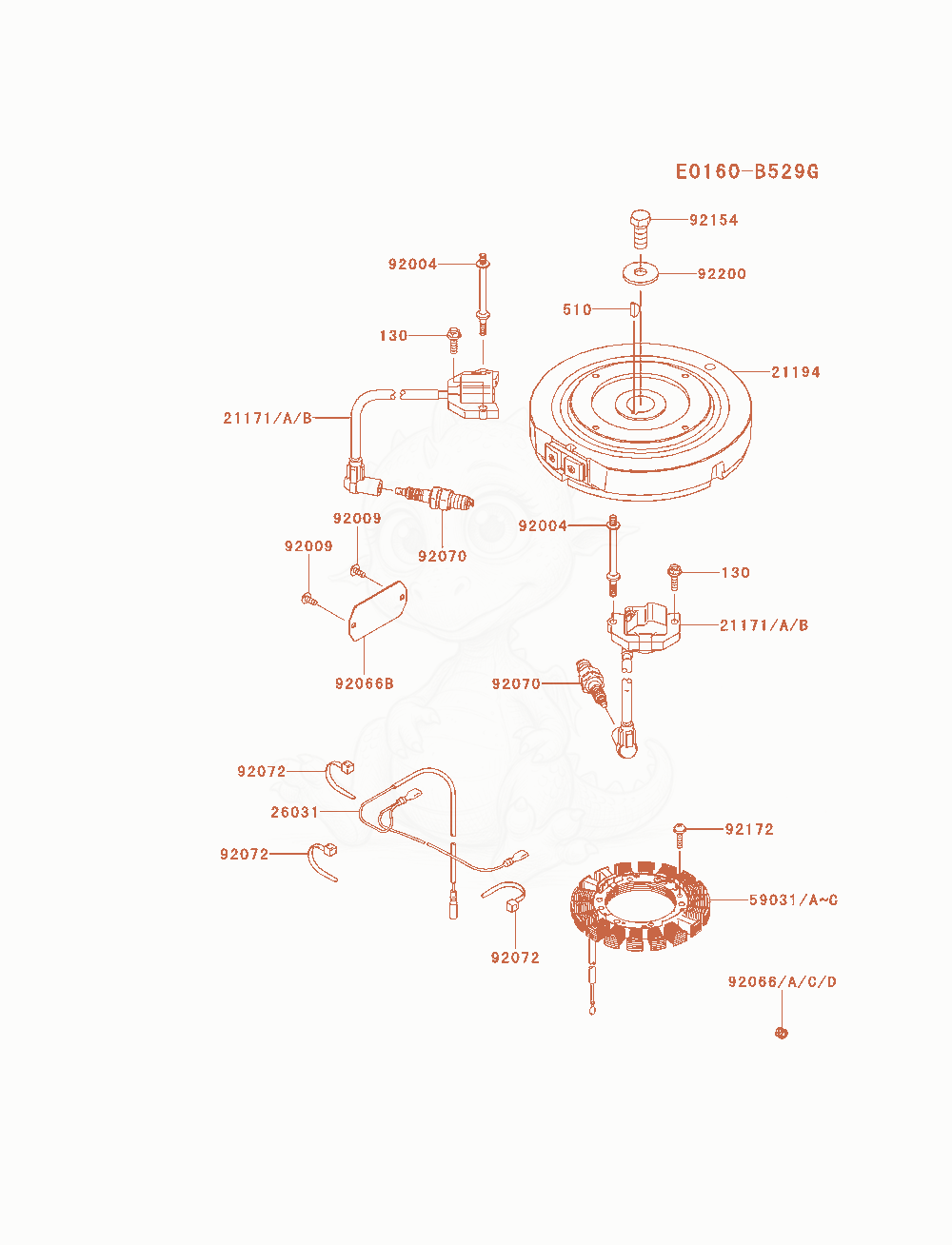 Exploded parts diagram of the Electric-Equipment of a Kawasaki FS481V-AS23 engine, with numbered balloons
