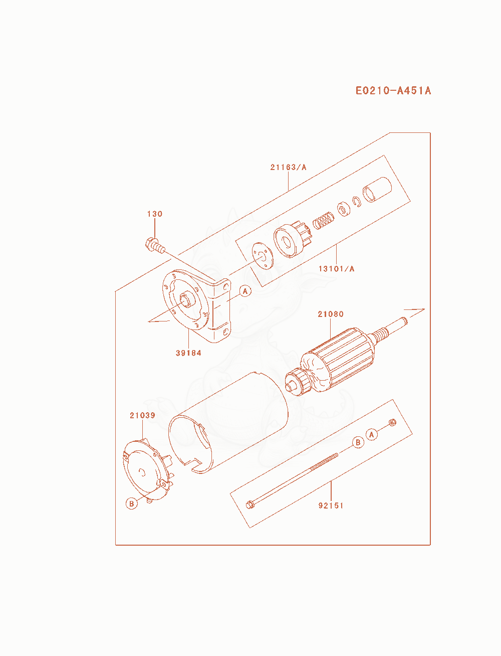 Exploded parts diagram of the Starter(&Sim;Fh770-A16916) of a Kawasaki FH770D-CS01 engine, with numbered balloons
