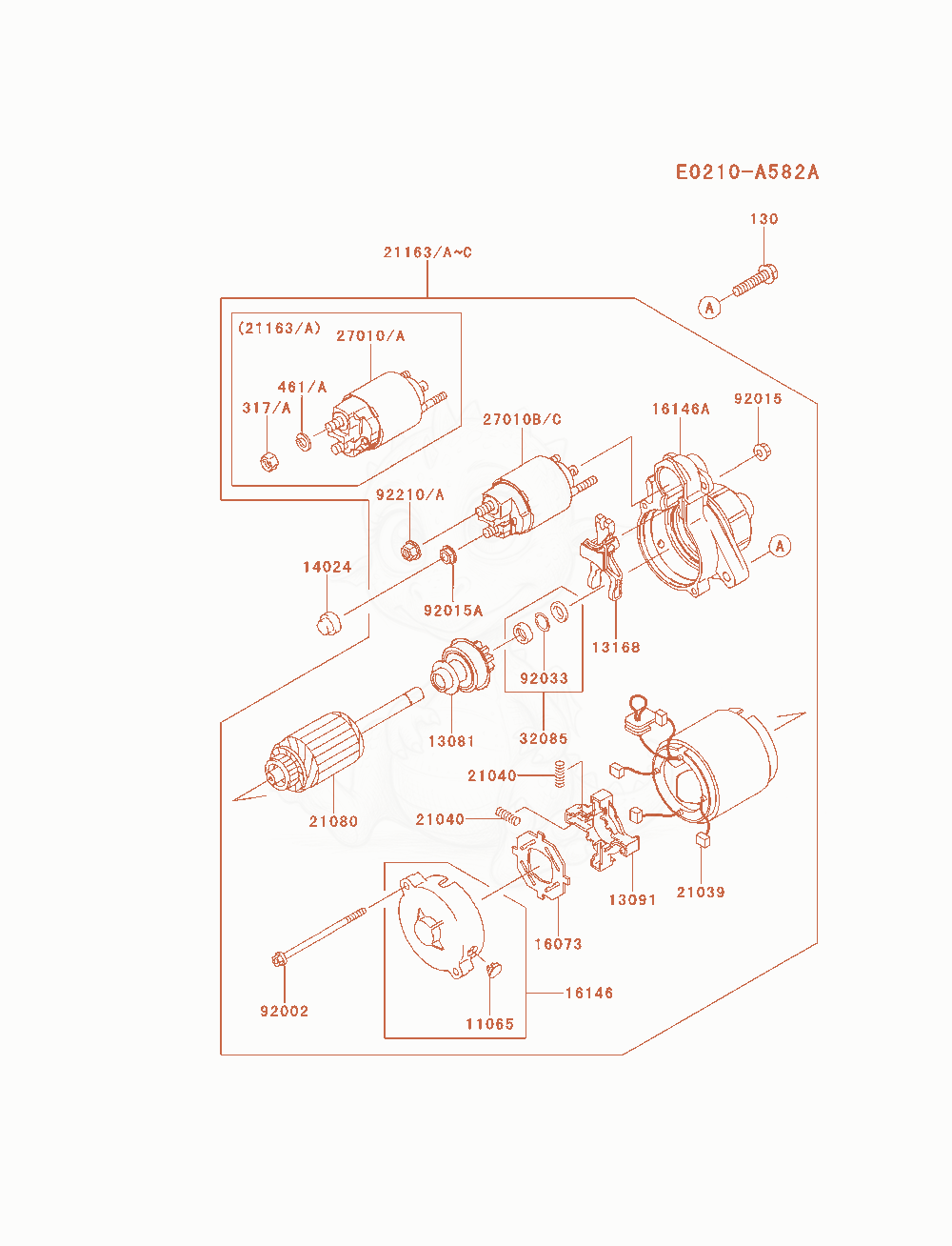 Exploded parts diagram of the Starter of a Kawasaki FD791D-GS00 engine, with numbered balloons