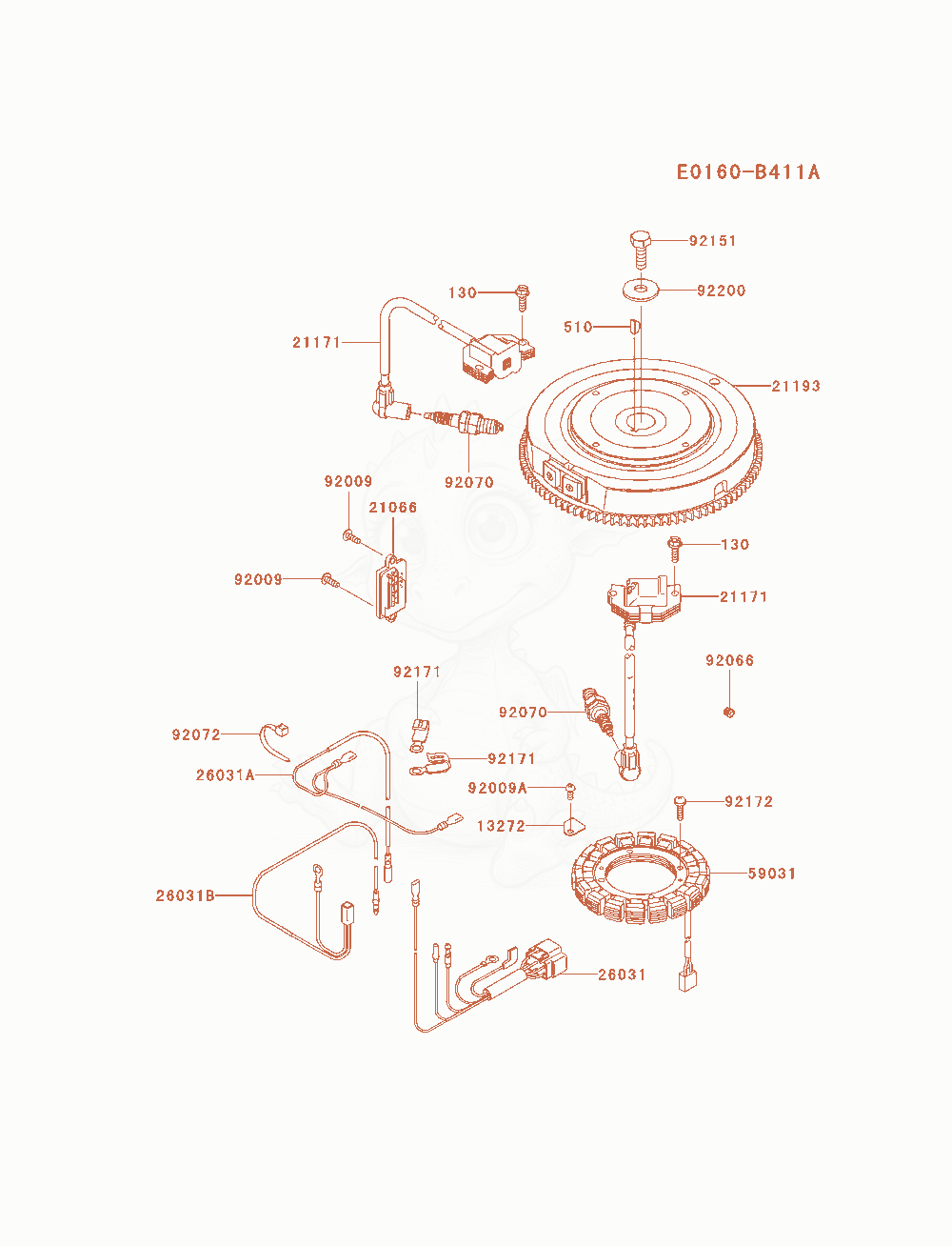 Exploded parts diagram of the Electric-Equipment of a Kawasaki FX691V-AS05 engine, with numbered balloons