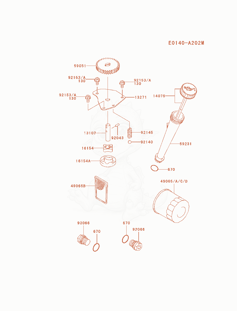 Exploded parts diagram of the Lubrication-Equipment of a Kawasaki FH580V-AS36 engine, with numbered balloons