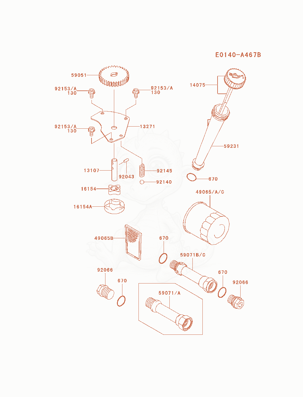 Exploded parts diagram of the Lubrication-Equipment of a Kawasaki FH580V-AS39 engine, with numbered balloons