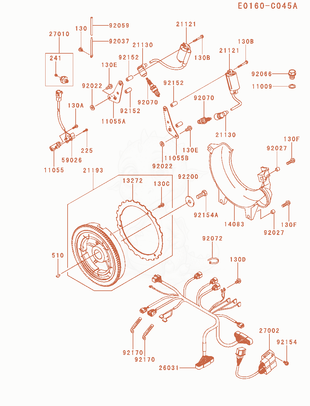 Exploded parts diagram of the Electric-Equipment of a Kawasaki FD851D-MS04 engine, with numbered balloons