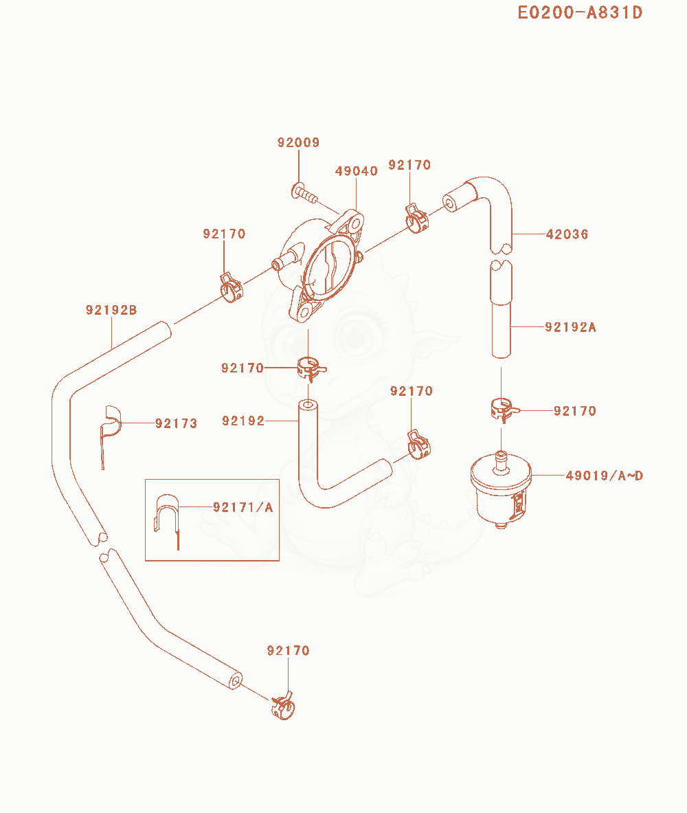 Exploded parts diagram of the Fuel-Tank / Fuel-Valve of a Kawasaki FX651V-CS08 engine, with numbered balloons