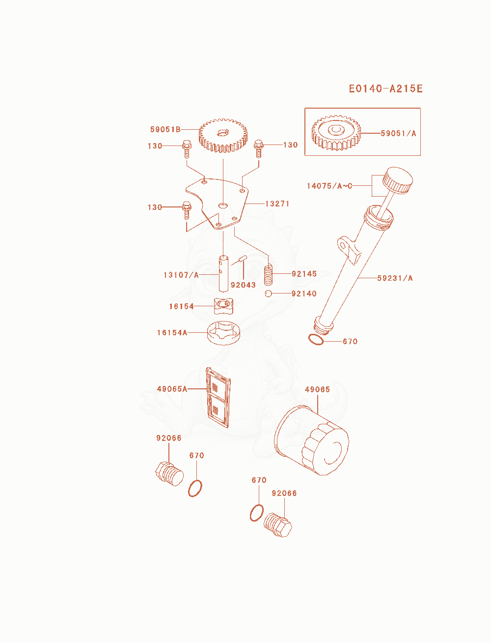 Exploded parts diagram of the Lubrication-Equipment of a Kawasaki FH680V-AS08 engine, with numbered balloons