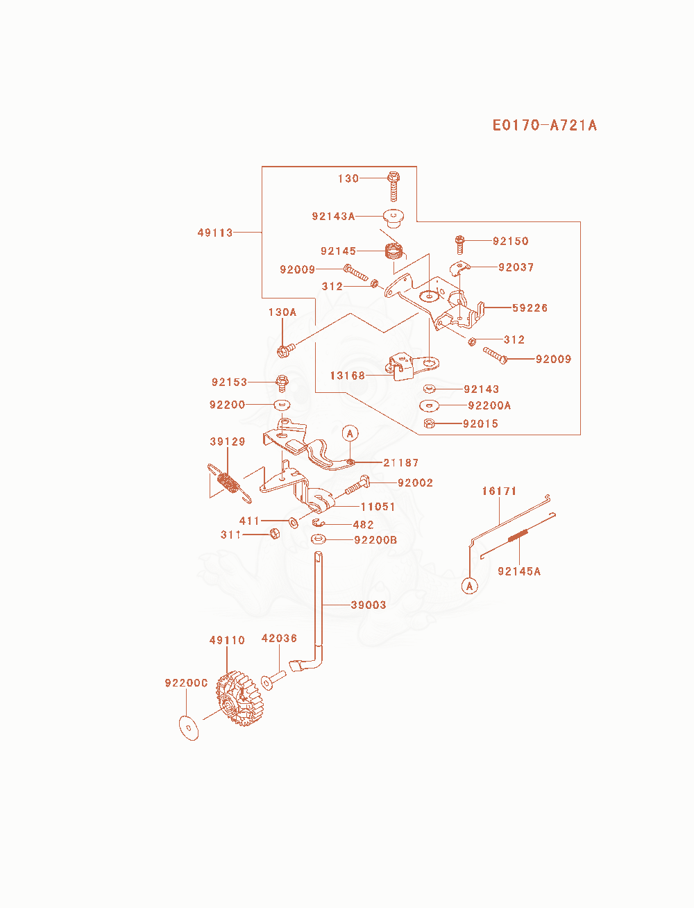 Exploded parts diagram of the Control-Equipment of a Kawasaki FD851D-AS00 engine, with numbered balloons