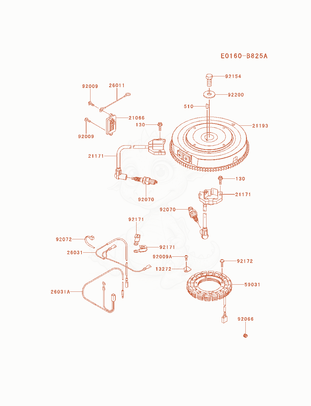 Exploded parts diagram of the Electric-Equipment of a Kawasaki FX651V-AS11 engine, with numbered balloons