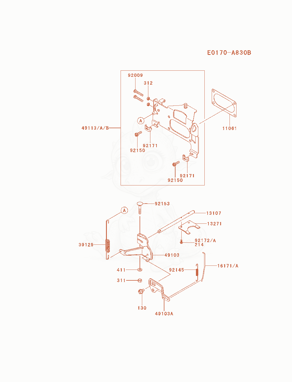 Exploded parts diagram of the Control-Equipment of a Kawasaki FXT00V-AS10 engine, with numbered balloons