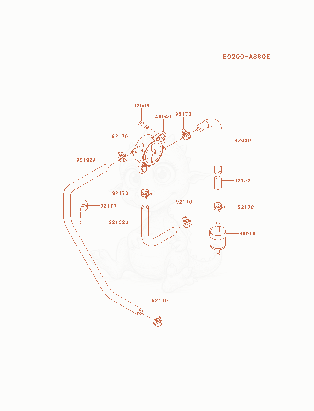 Exploded parts diagram of the Fuel-Tank / Fuel-Valve of a Kawasaki FX651V-AS11 engine, with numbered balloons
