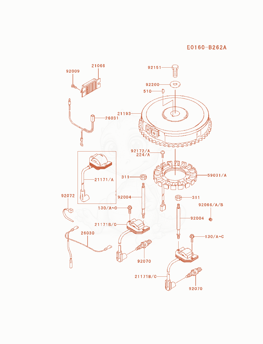 Exploded parts diagram of the Electric-Equipment of a Kawasaki FH580V-AS37 engine, with numbered balloons