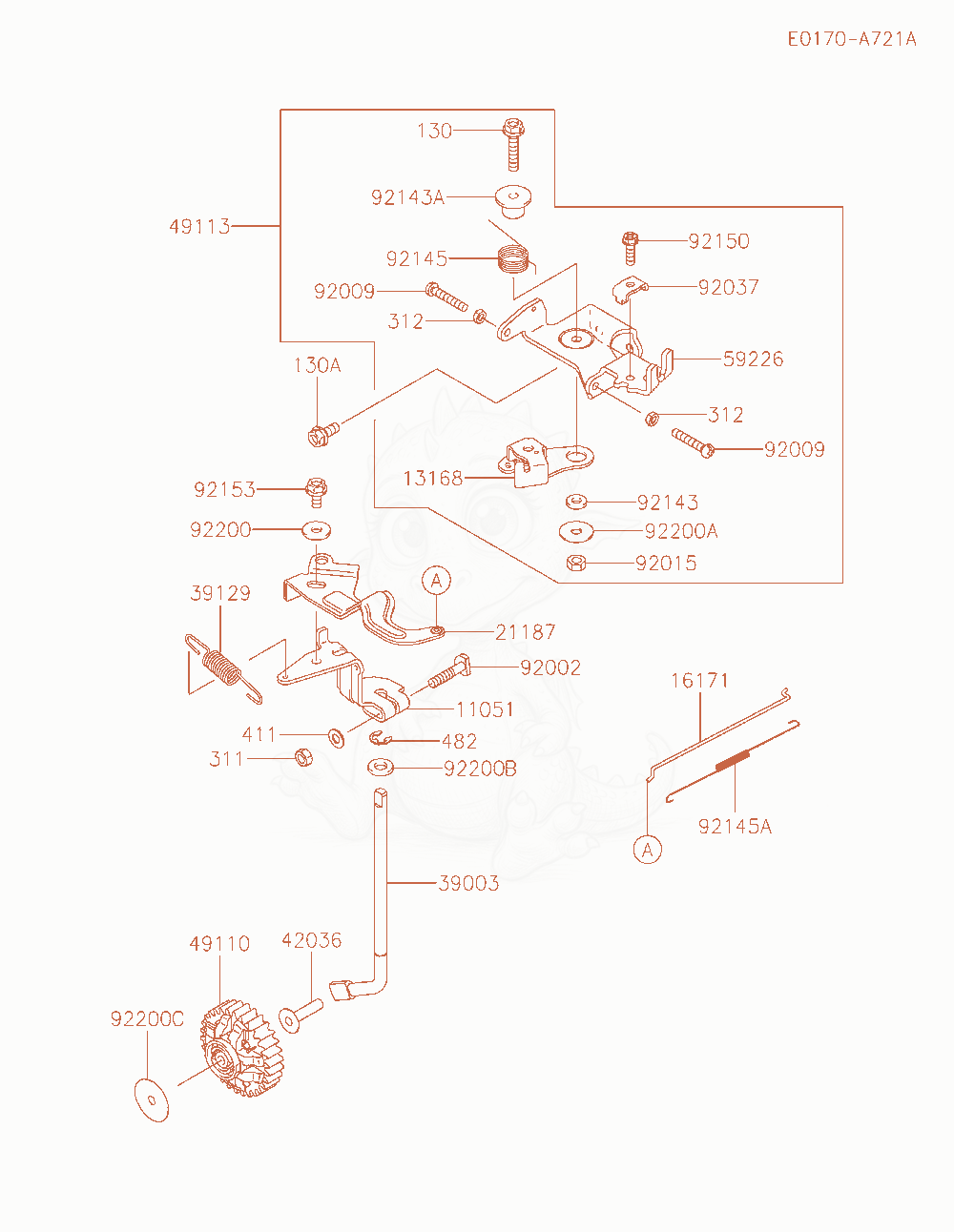 Exploded parts diagram of the Control-Equipment of a Kawasaki FD851D-PS04 engine, with numbered balloons