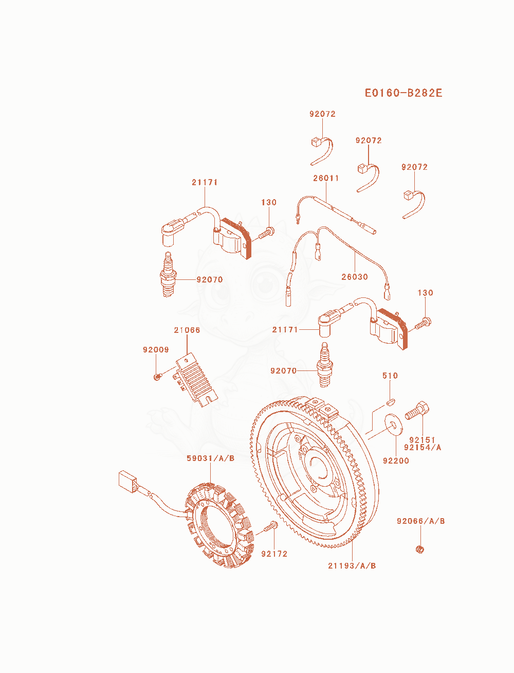 Exploded parts diagram of the Electric-Equipment of a Kawasaki FH680D-FS08 engine, with numbered balloons