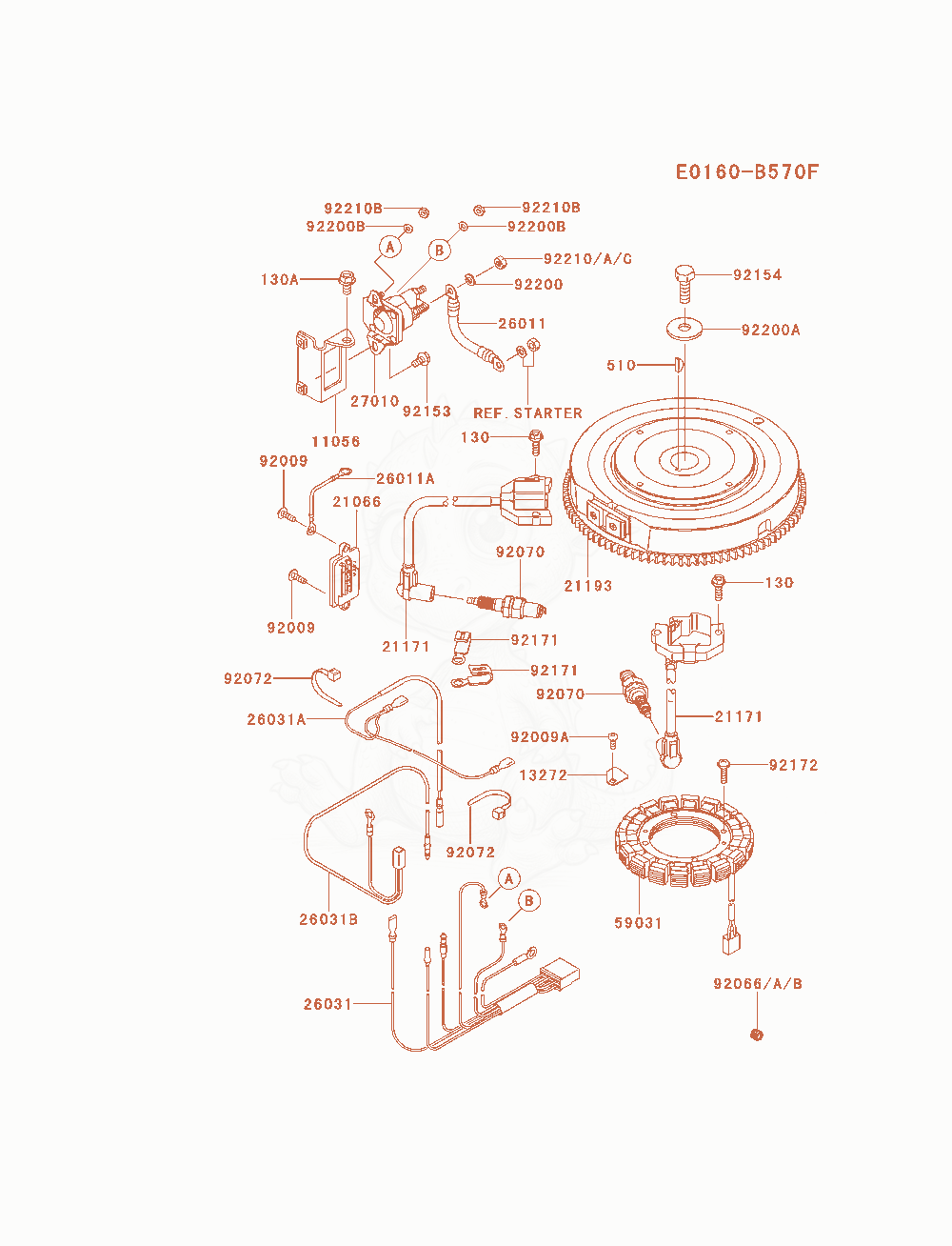 Exploded parts diagram of the Electric-Equipment of a Kawasaki FS651V-AS12 engine, with numbered balloons