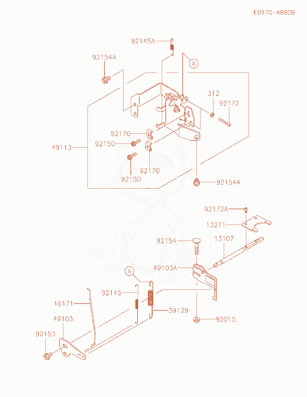 Exploded parts diagram of the Control-Equipment of a Kawasaki FR730V-GS14 engine, with numbered balloons