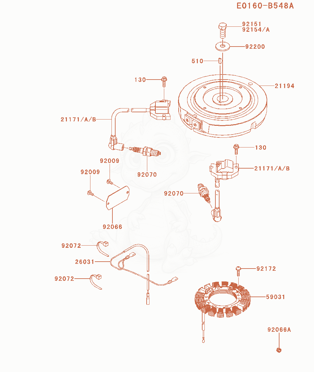 Exploded parts diagram of the Electric-Equipment of a Kawasaki FX541V-BS01 engine, with numbered balloons