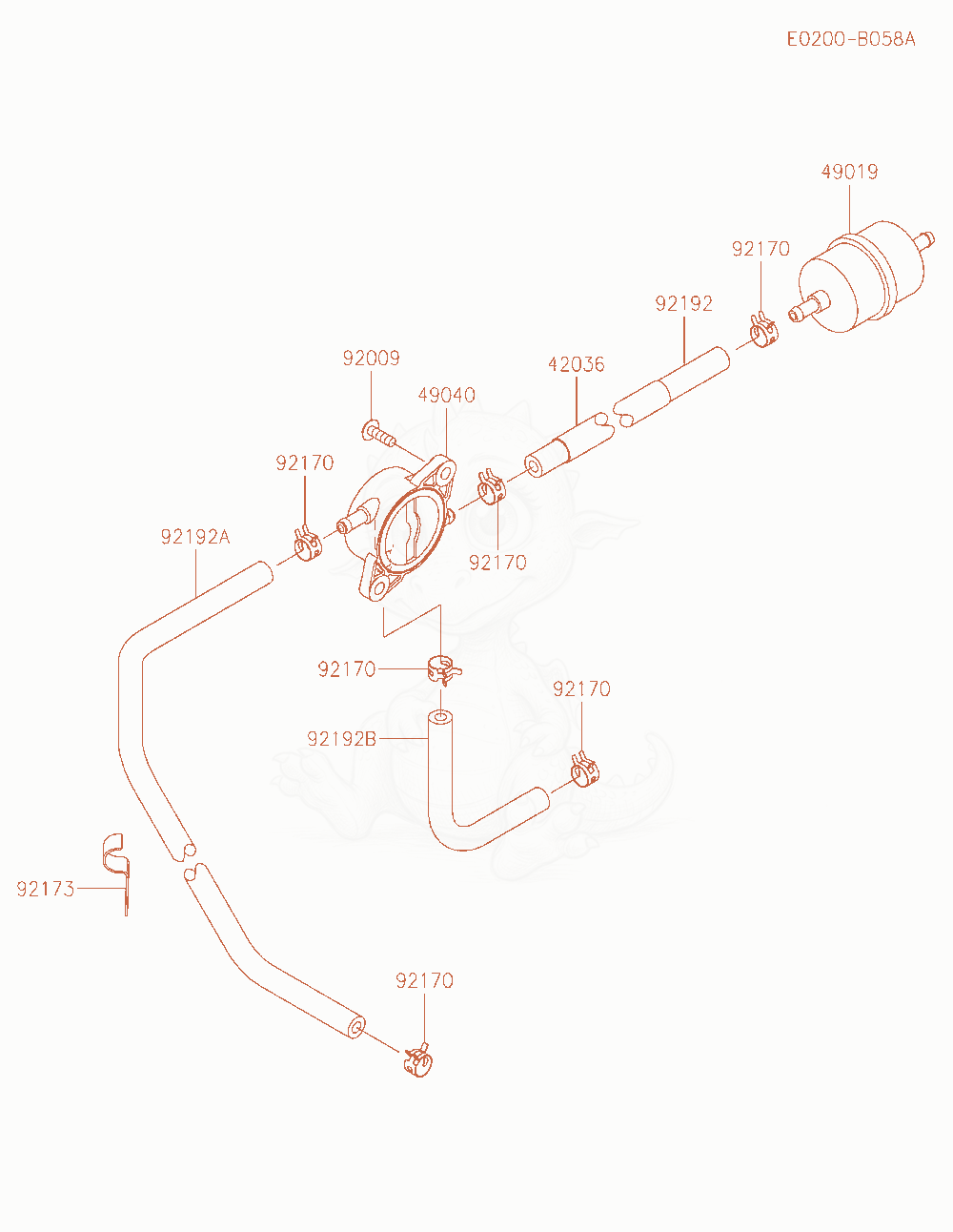 Exploded parts diagram of the Fuel-Tank / Fuel-Valve of a Kawasaki FR600V-AS22 engine, with numbered balloons