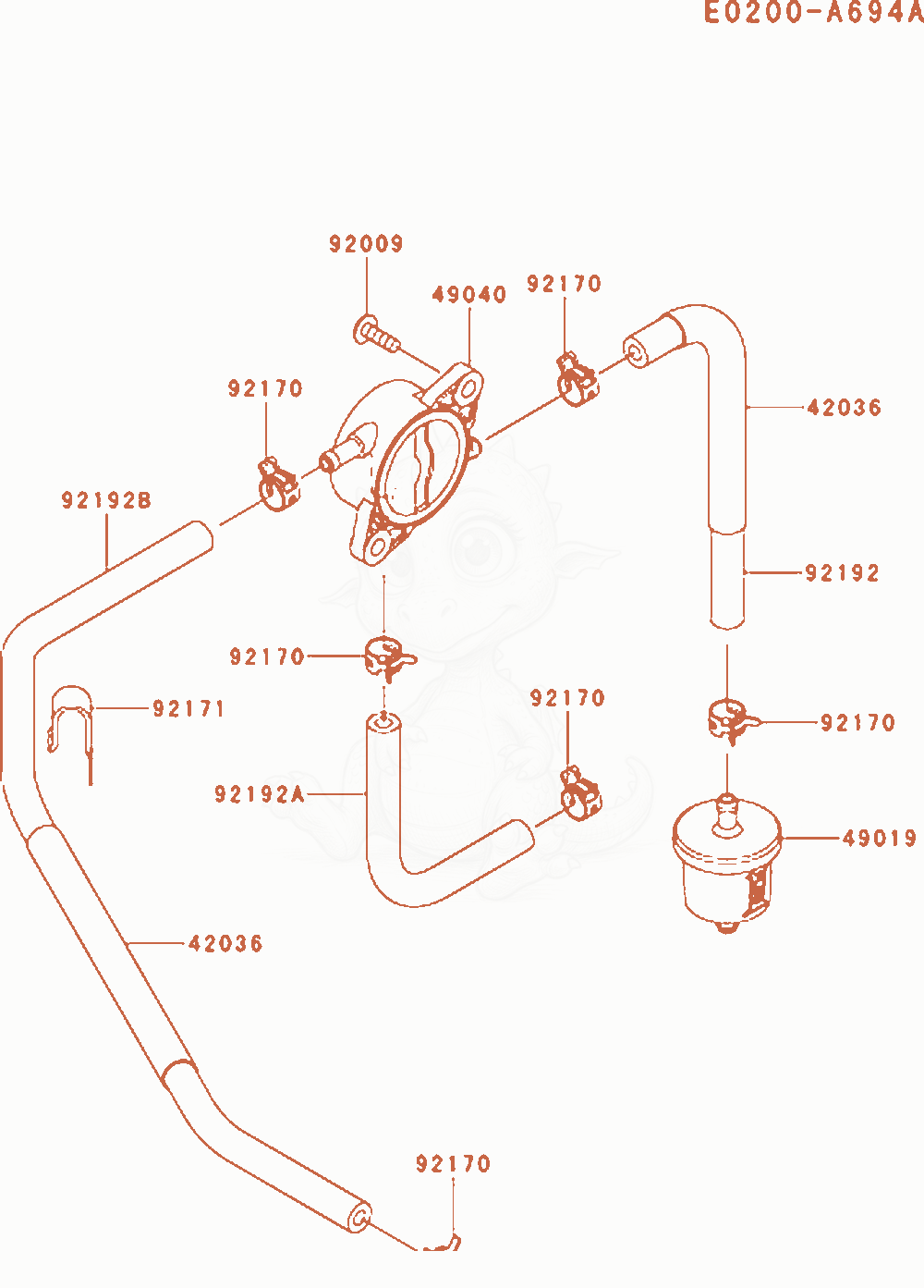 Exploded parts diagram of the Fuel-Tank / Fuel-Valve of a Kawasaki FR651V-AS07 engine, with numbered balloons