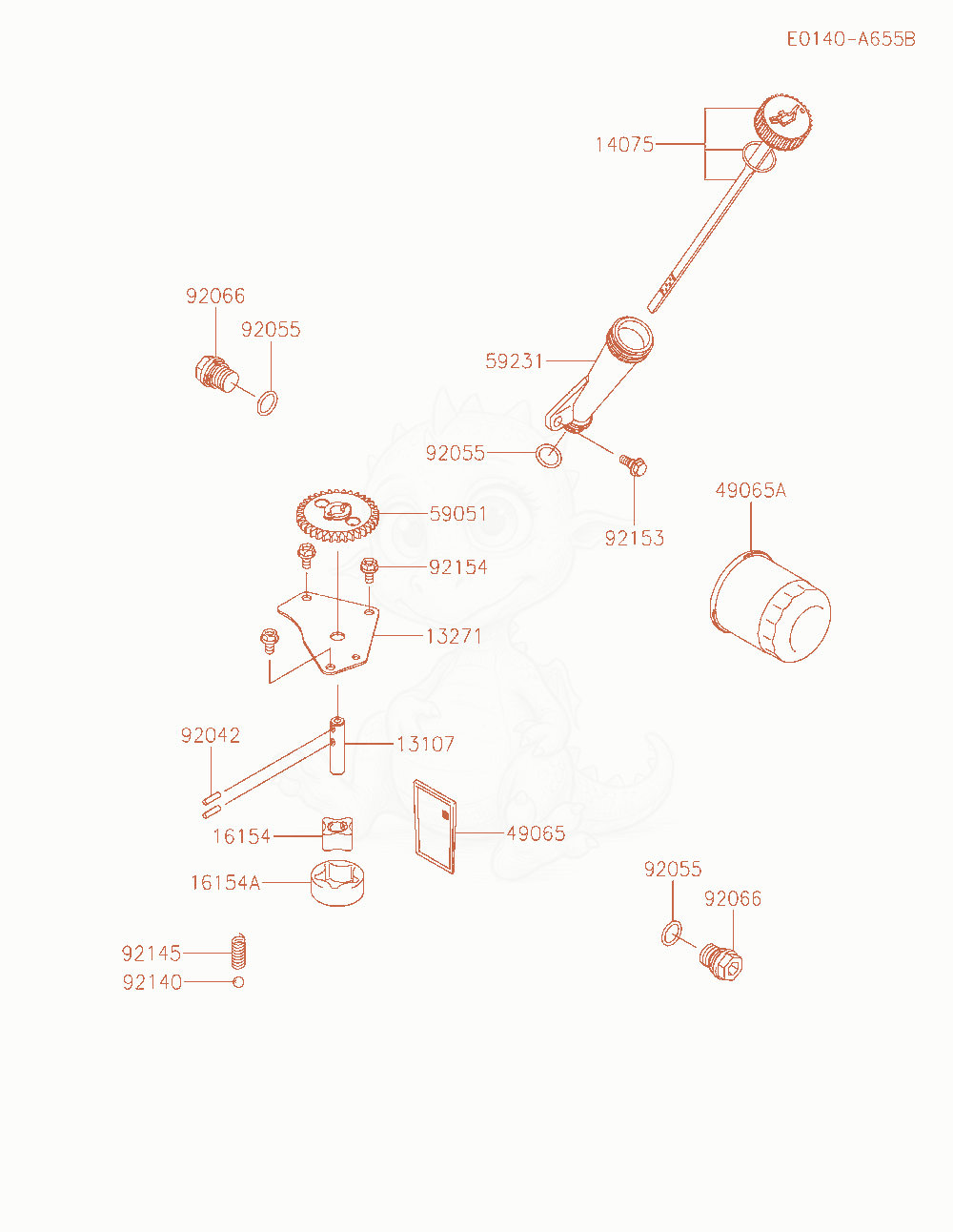 Exploded parts diagram of the Lubrication-Equipment of a Kawasaki FXT00V-AR31 engine, with numbered balloons