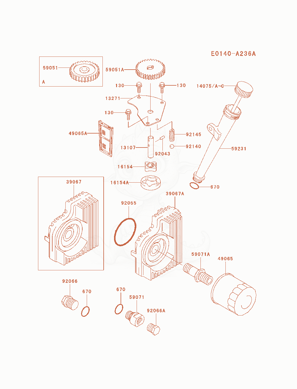Exploded parts diagram of the Lubrication-Equipment of a Kawasaki FH721V-AS07 engine, with numbered balloons