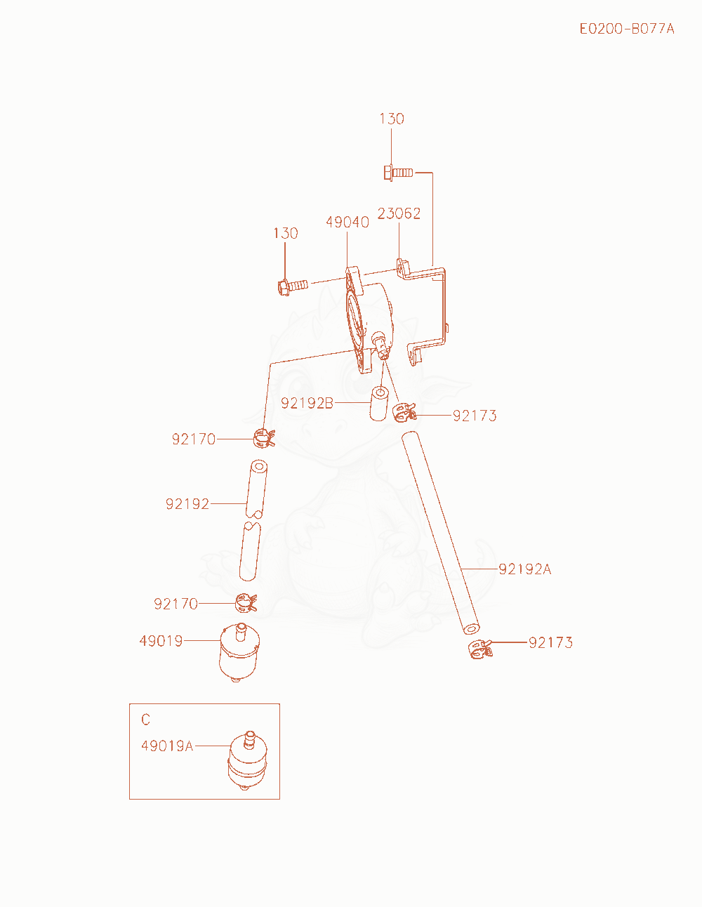 Exploded parts diagram of the Fuel-Tank / Fuel-Valve of a Kawasaki FX850V-AS18 engine, with numbered balloons