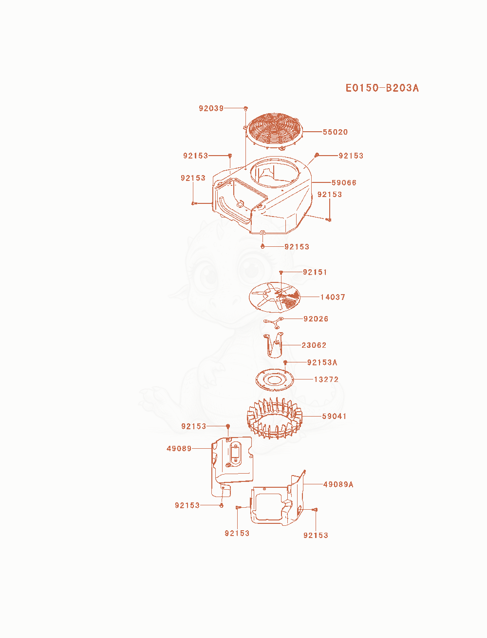 Exploded parts diagram of the Cooling-Equipment of a Kawasaki FS691V-AS18 engine, with numbered balloons