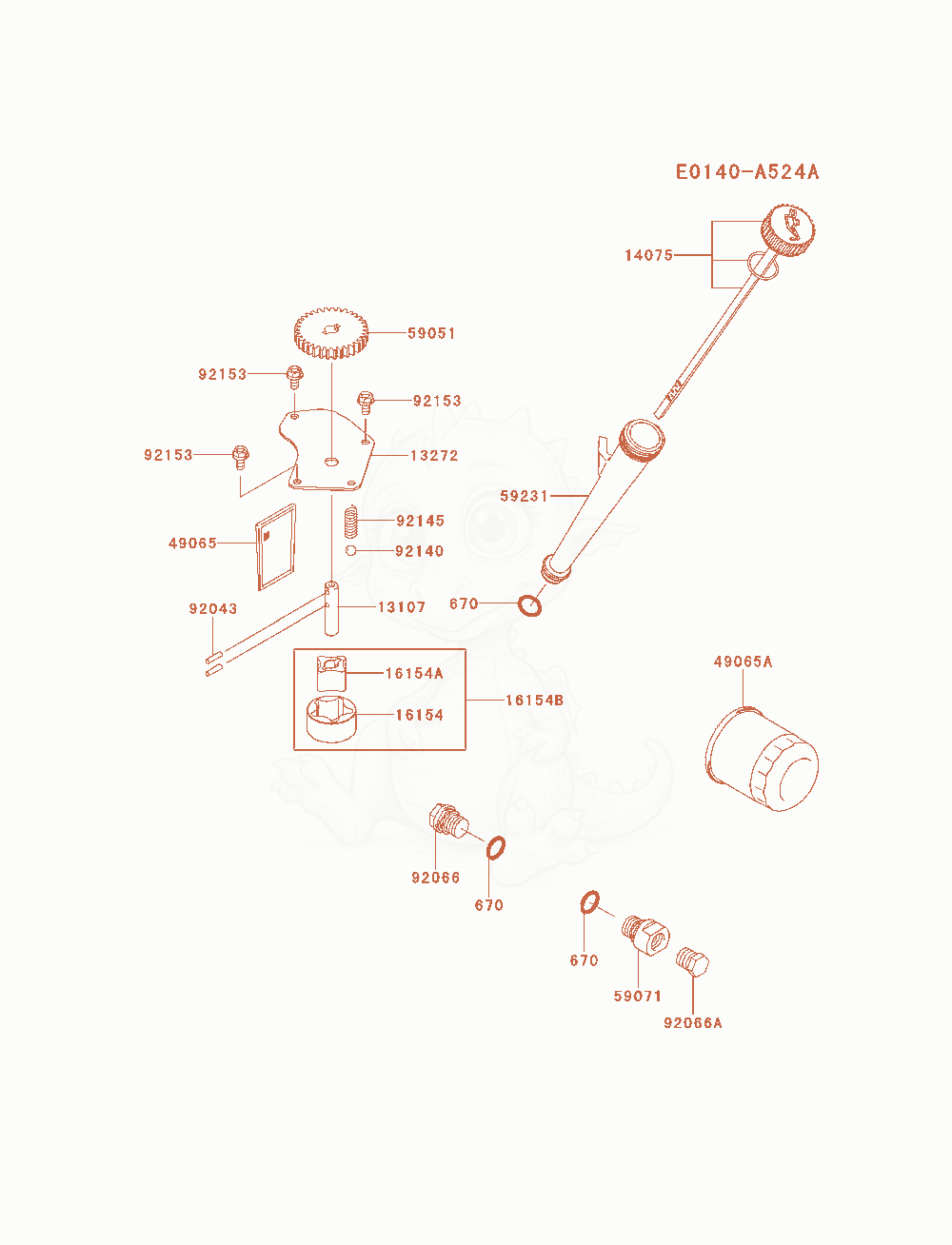 Exploded parts diagram of the Lubrication-Equipment of a Kawasaki FX850V-AS11 engine, with numbered balloons