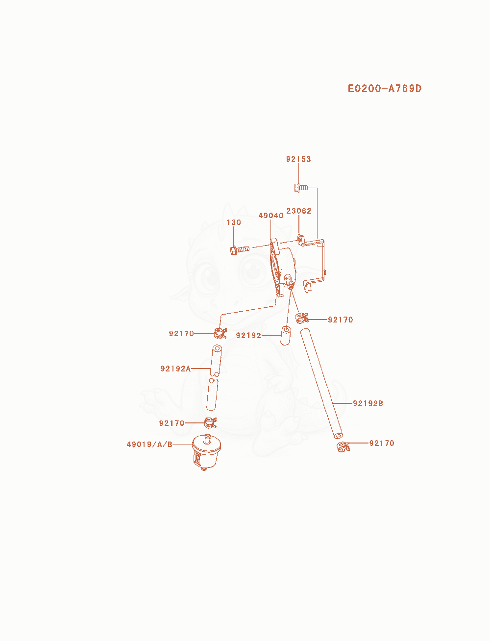 Exploded parts diagram of the Fuel-Tank / Fuel-Valve of a Kawasaki FX850V-AS12 engine, with numbered balloons