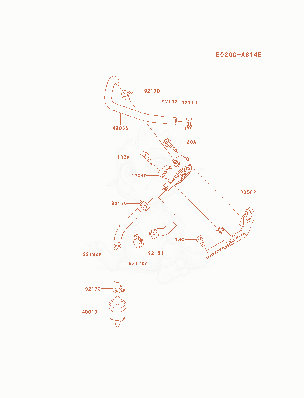 Exploded parts diagram of the Fuel-Tank / Fuel-Valve of a Kawasaki FH770D-AS06 engine, with numbered balloons