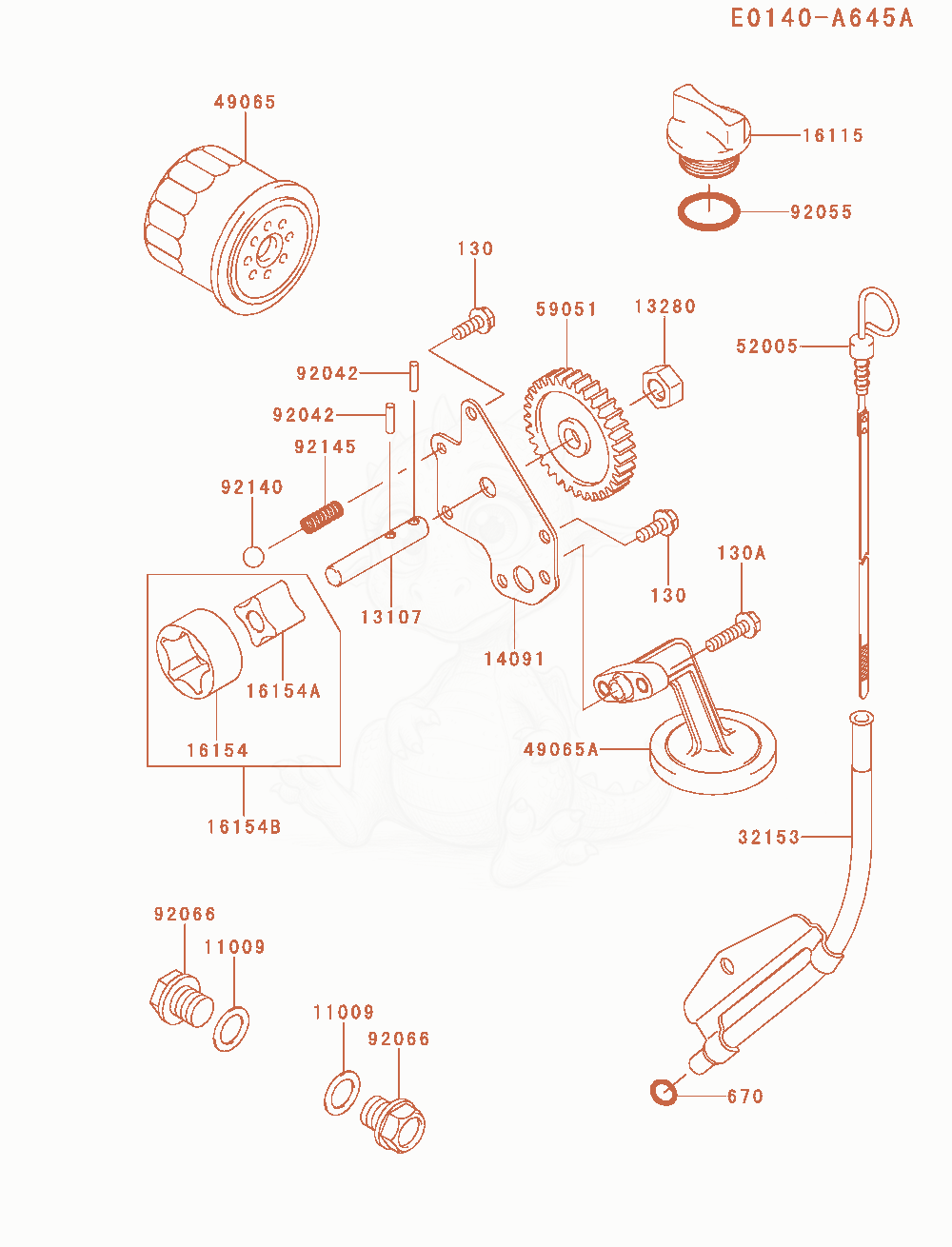 Exploded parts diagram of the Lubrication-Equipment of a Kawasaki FD851D-MS04 engine, with numbered balloons