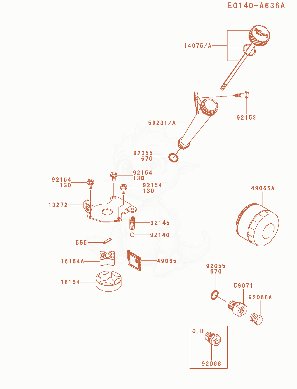 Exploded parts diagram of the Lubrication-Equipment of a Kawasaki FR691V-AS19 engine, with numbered balloons