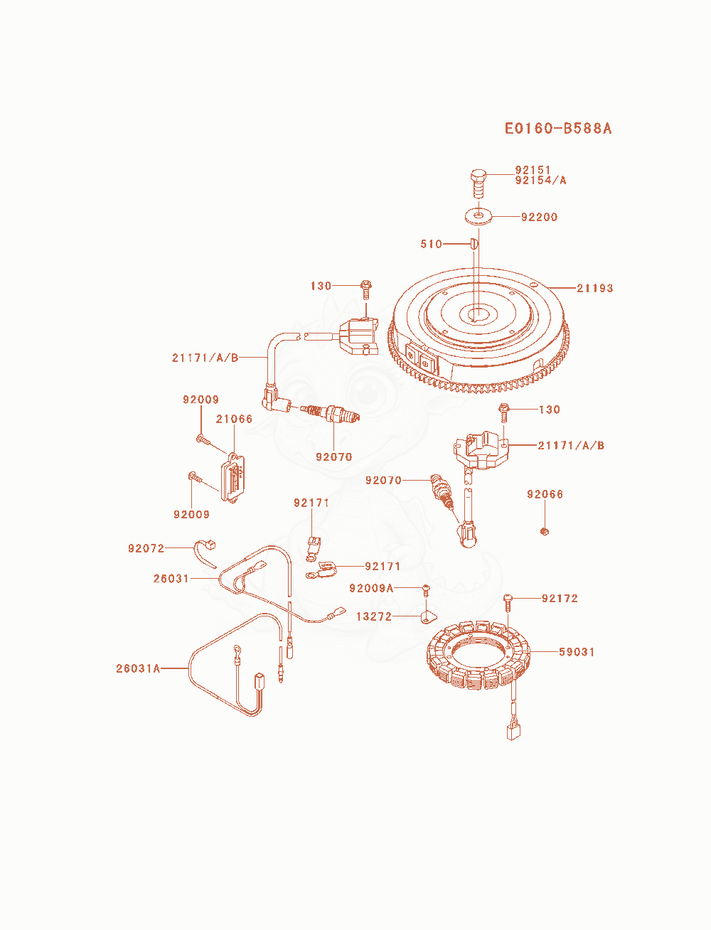 Exploded parts diagram of the Electric-Equipment of a Kawasaki FX651V-AS09 engine, with numbered balloons