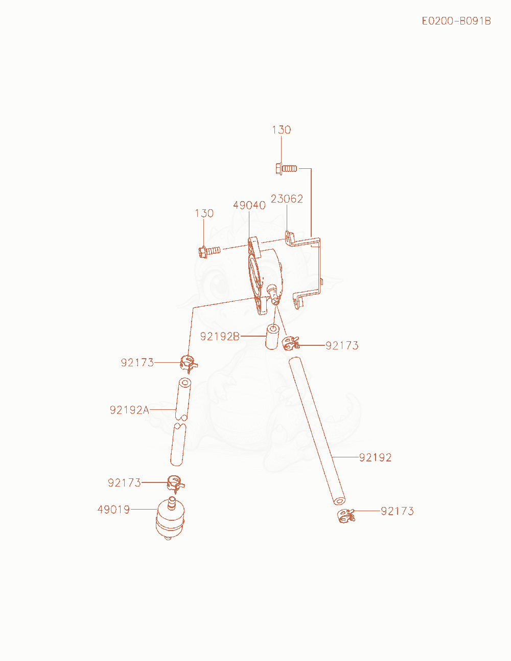 Exploded parts diagram of the Fuel-Tank / Fuel-Valve of a Kawasaki FX850V-AR10 engine, with numbered balloons