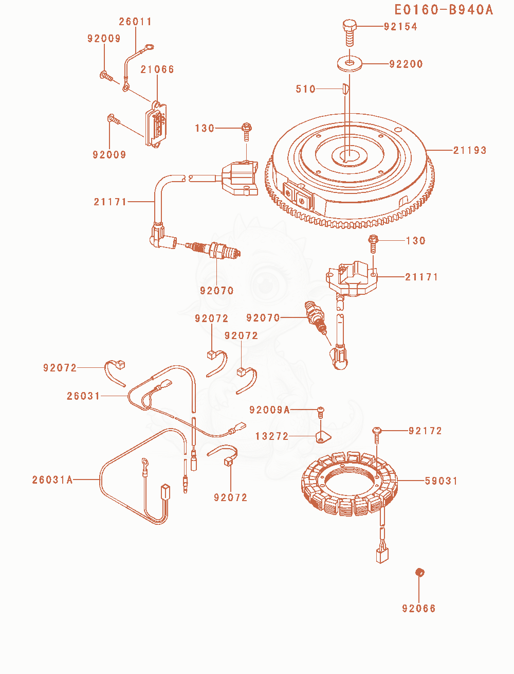 Exploded parts diagram of the Electric-Equipment of a Kawasaki FS651V-AS02 engine, with numbered balloons