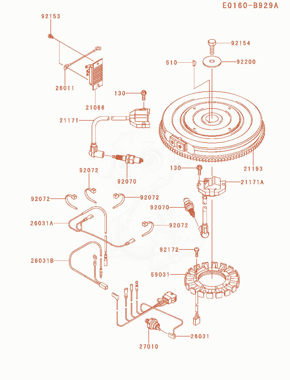 Exploded parts diagram of the Electric-Equipment of a Kawasaki FX850V-AS22 engine, with numbered balloons