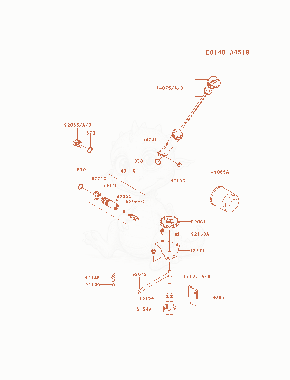 Exploded parts diagram of the Lubrication-Equipment of a Kawasaki FXT00V-AS10 engine, with numbered balloons