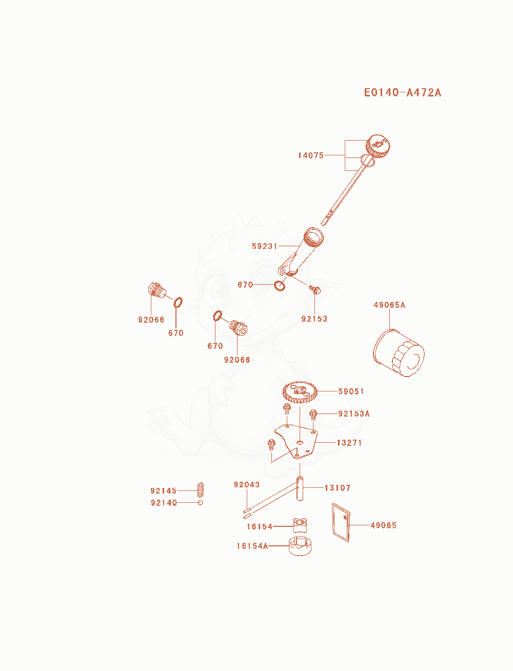 Exploded parts diagram of the Lubrication-Equipment of a Kawasaki FXT00V-AS20 engine, with numbered balloons