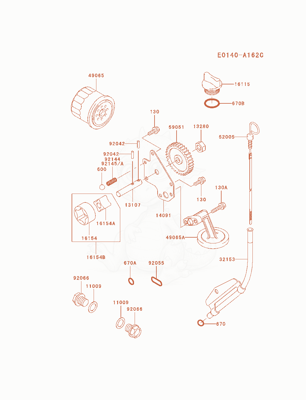 Exploded parts diagram of the Lubrication-Equipment of a Kawasaki FD750D-AS02 engine, with numbered balloons