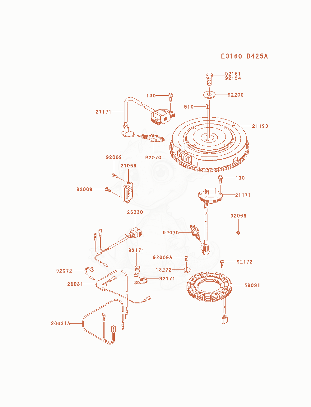 Exploded parts diagram of the Electric-Equipment of a Kawasaki FX691V-AS09 engine, with numbered balloons