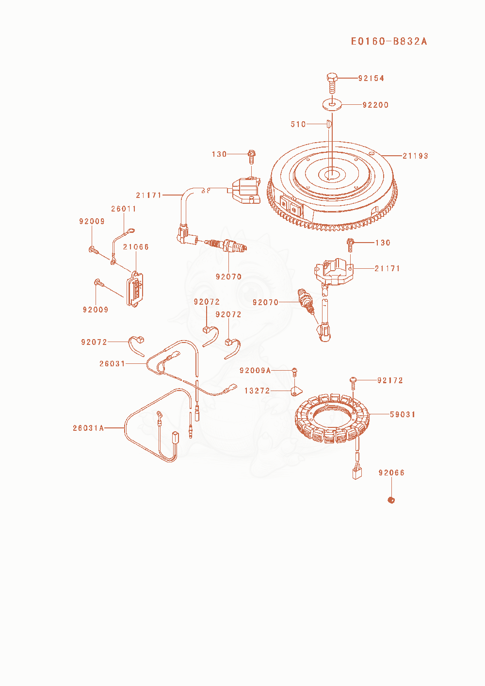 Exploded parts diagram of the Electric-Equipment of a Kawasaki FX691V-AS27 engine, with numbered balloons