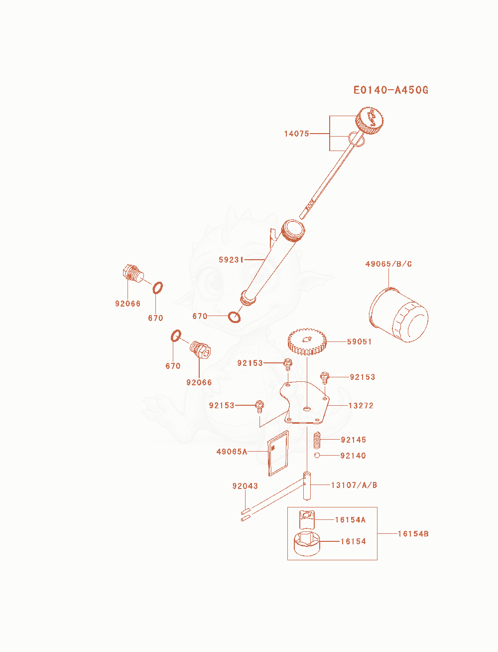 Exploded parts diagram of the Lubrication-Equipment of a Kawasaki FX801V-AS00 engine, with numbered balloons