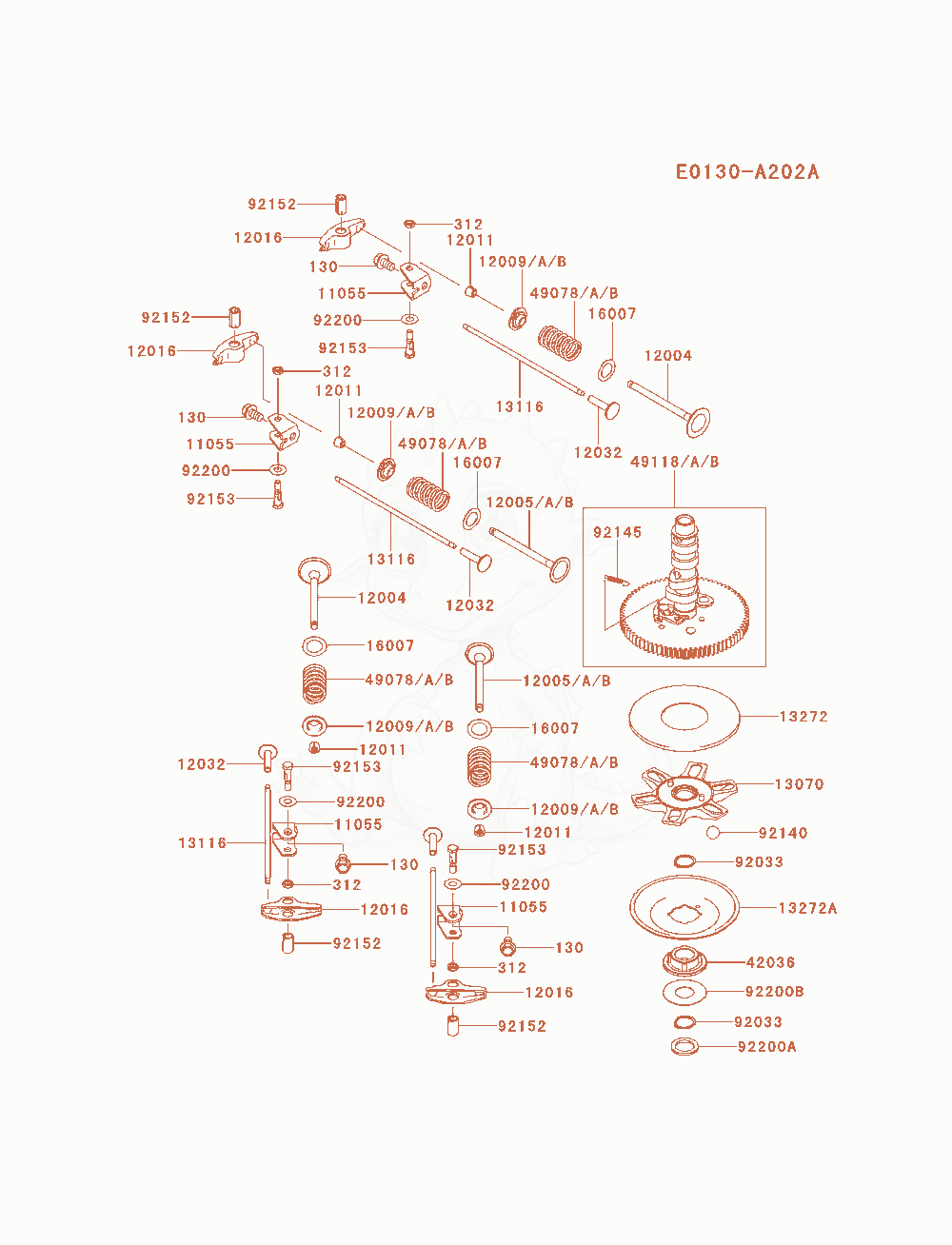 Exploded parts diagram of the Valve / Camshaft of a Kawasaki FX801V-BS07 engine, with numbered balloons